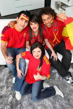 集团朋友支持西班牙语足球团队
