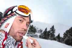 滑雪应用唇乳香