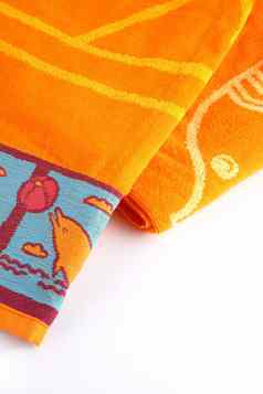 橙色海滩毛巾