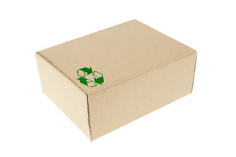 棕色（的）纸盒子回收象征