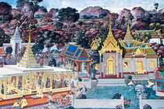 泰国壁画绘画墙什么phra凯罗摩衍那故事