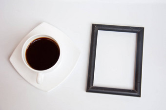 黑色的咖啡空白框架