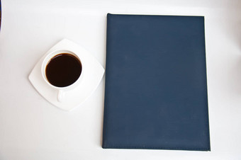 黑色的咖啡笔记本