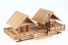 国家风格木房子模型