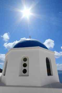 希腊正统的教堂圣托里尼岛岛希腊