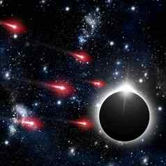 彗星太阳能eclipse晚上天空