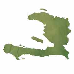 绿色纸地图海地