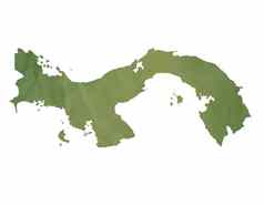 绿色纸地图巴拿马