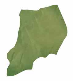 绿色纸地图乌干达