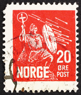 邮资邮票挪威圣奥拉夫王挪威