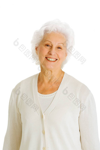 上了年纪的女人微笑