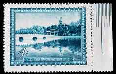 中国约邮票印刷中国显示图像博克马尔