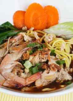 虾面条马来西亚食物