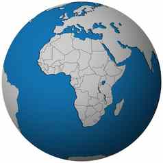政治地图非洲全球地图