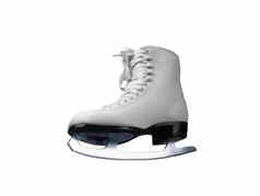 白色溜冰鞋数字滑冰冰