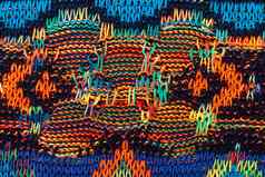 色彩斑斓的毛衣针织纹理