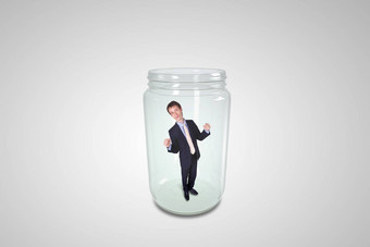 商人内部玻璃Jar