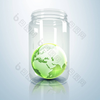 地球地球内部玻璃Jar