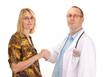 医疗医生病人握手