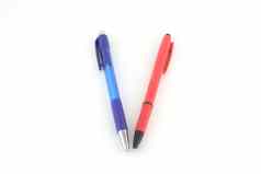 蓝色的红色的笔