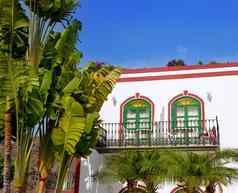 大加那利岛波多黎各莫干白色房子