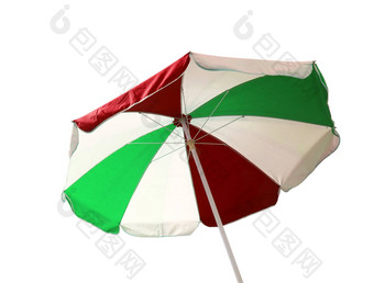 色彩斑斓的伞孤立的白色