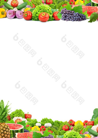 色彩斑斓的健康的新鲜的水果蔬菜