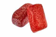 红色的果冻糖果