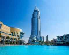 迪拜阿联酋11月地址酒店湖迪拜塔迪拜