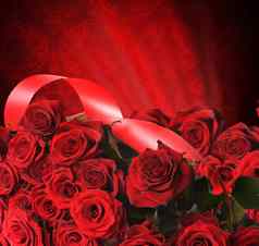 红色的玫瑰情人节一天
