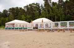 餐厅酒吧帐篷海边沙子
