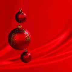 红色的圣诞节球