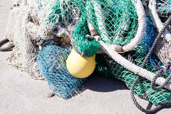 鱼网用拖网捕鱼绳子putdoor夏天港口