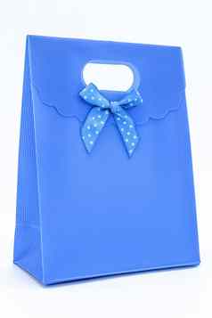 蓝色的礼物袋