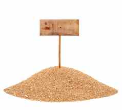 堆小麦谷物木价格标签
