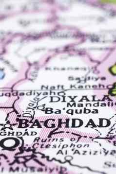 关闭巴格达地图伊拉克