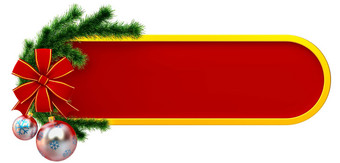 圣诞节框架球红色的弓