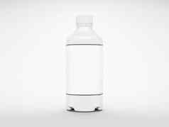 白色塑料瓶流体药物灰色