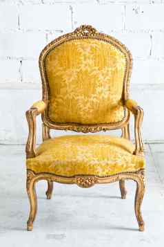 奢侈品黄色的沙发扶手椅