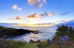 岛毛伊岛悬崖海岸行海洋夏威夷