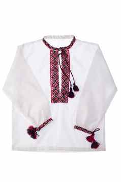 国家乌克兰象征绣花手工制作的棉花衬衫vish
