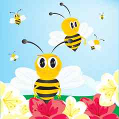 蜜蜂收集蜂蜜
