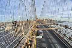 辉煌的结构布鲁克林桥纽约城市