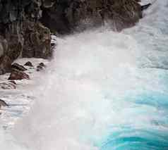 毛伊岛海岸线熔岩岩石夏威夷岛屿