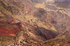 哈雷阿卡拉火山火山口毛伊岛夏威夷山坡上火山口山