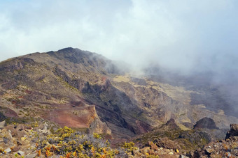 哈雷阿卡拉火山火山口毛伊岛夏威夷山坡上火山口山