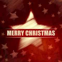 快乐圣诞节条纹明星象征红色的背景