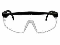 安全护目镜眼镜插图孤立的白色
