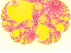 大脑形状光粉红色的黄色的螺旋分形模式