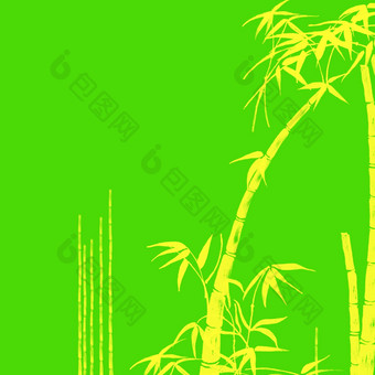 竹子热带设计插图背景